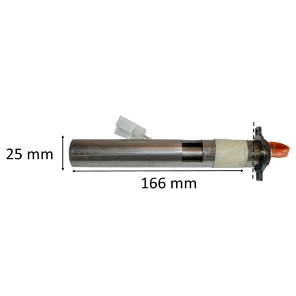 Zündkerze / Glühzünder rund mit Hülse für Pelletofen: 25 mm x 166 mm 350 Watt